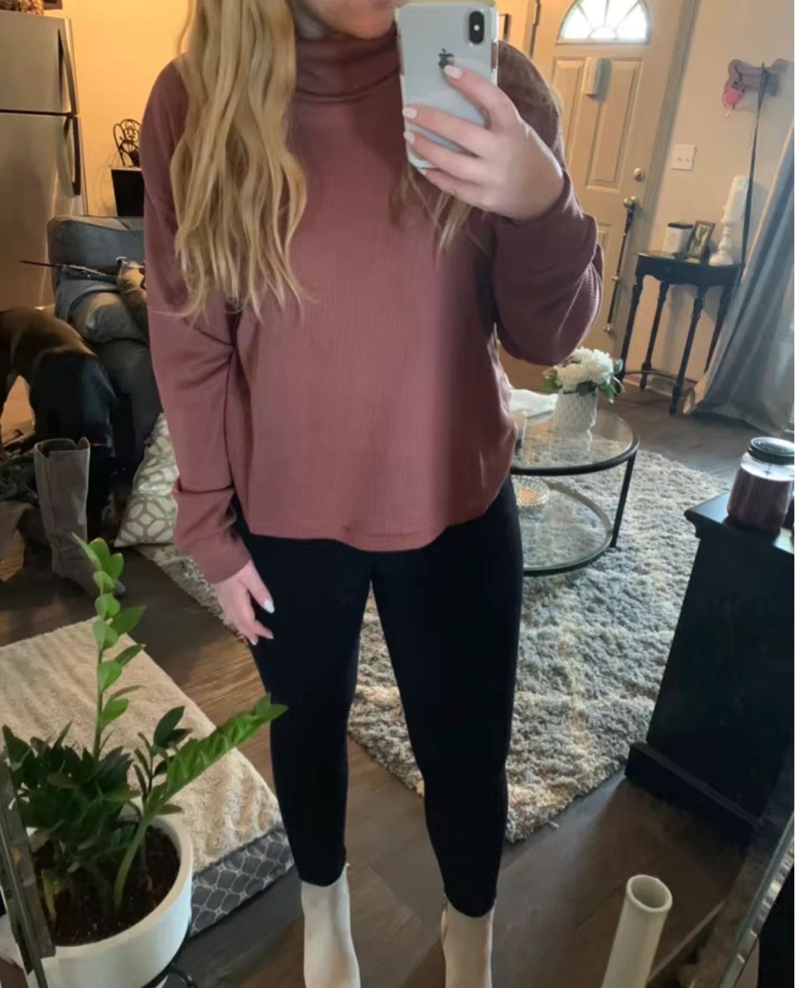 Rusty Rose Turtleneck Sweater - photo 4