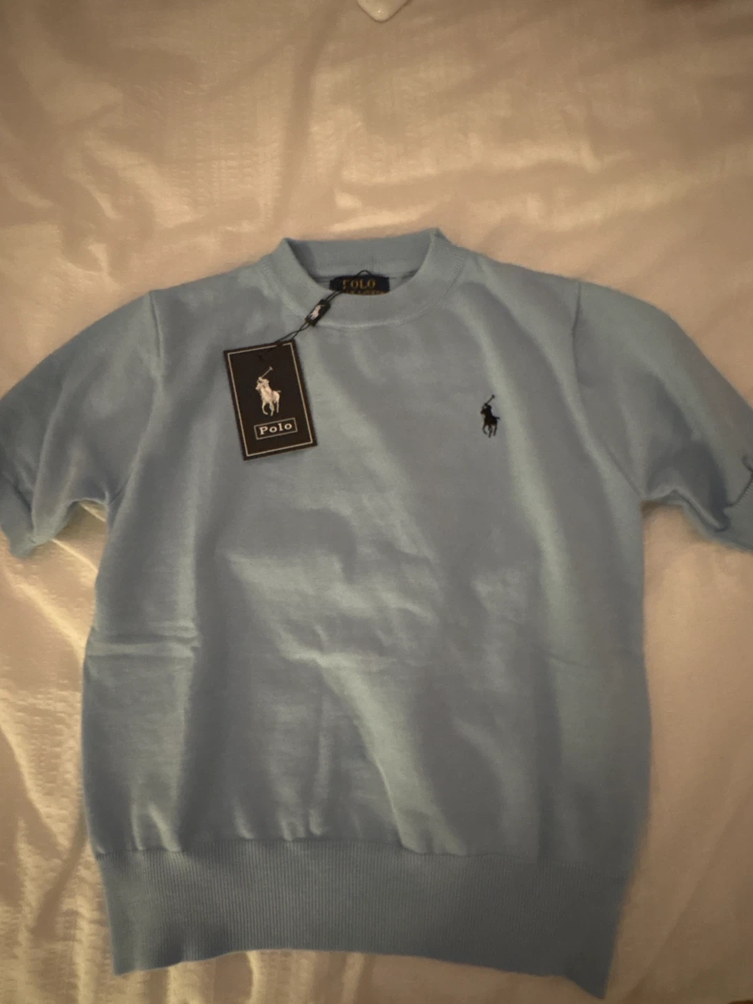 Polo Ralph Lauren Light Blue Short Sleeve Sweater