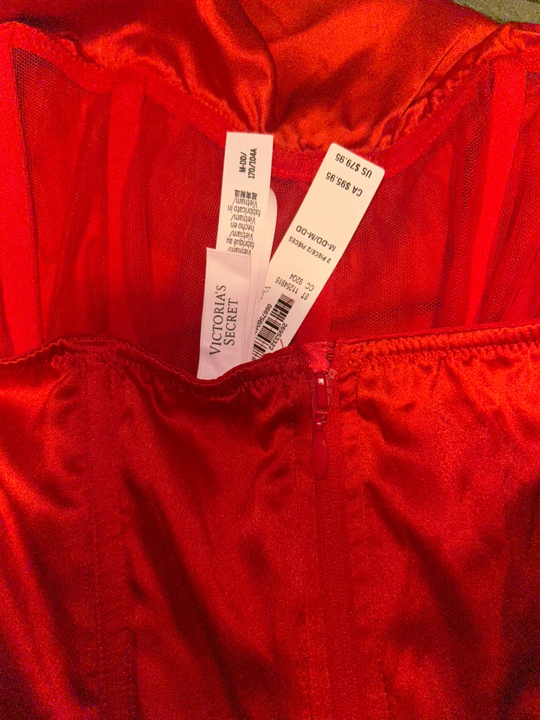 Victoria's Secret Red Satin Corset Top - photo 4
