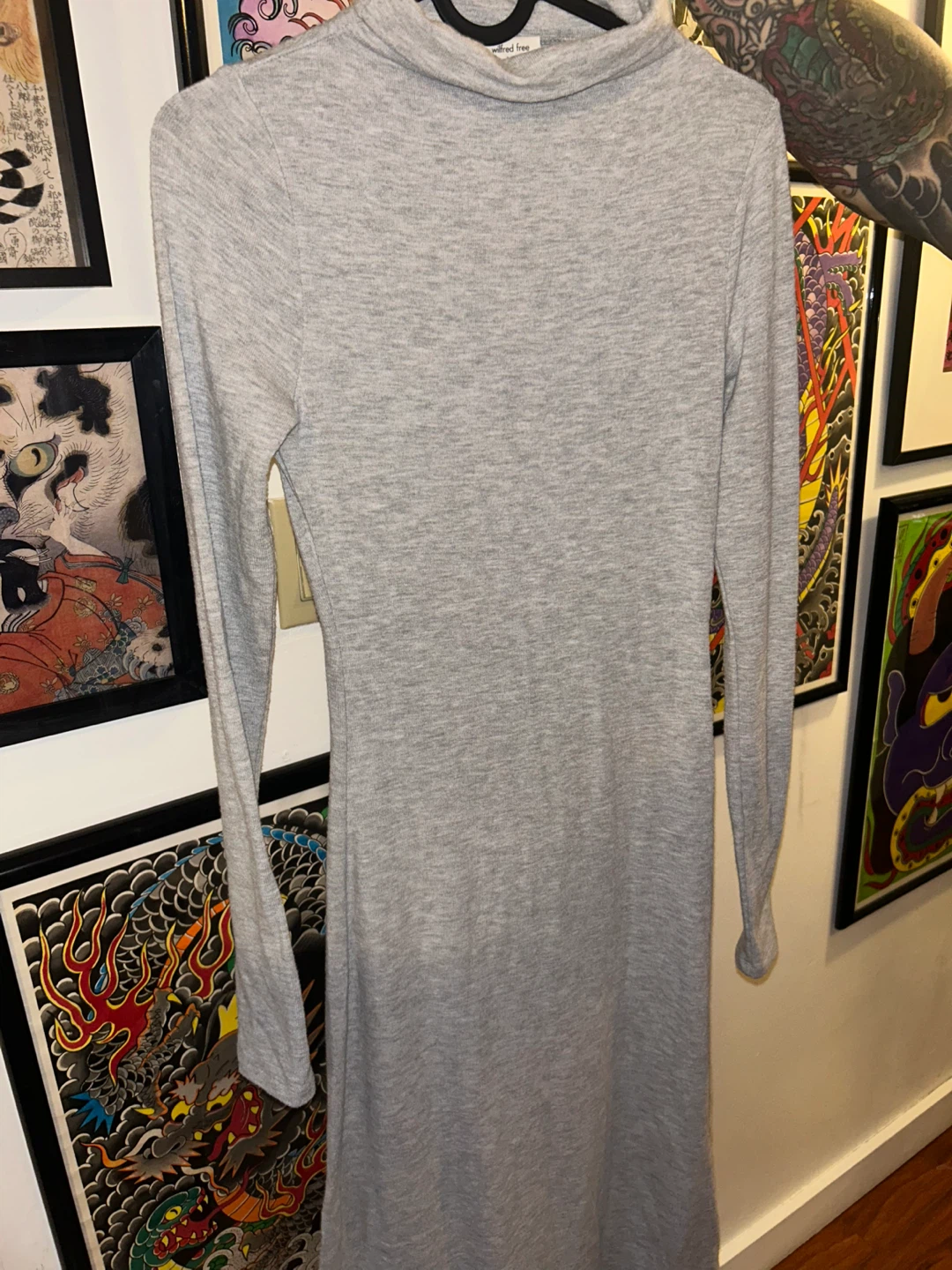 Wilfred Free Grey Turtleneck Dress