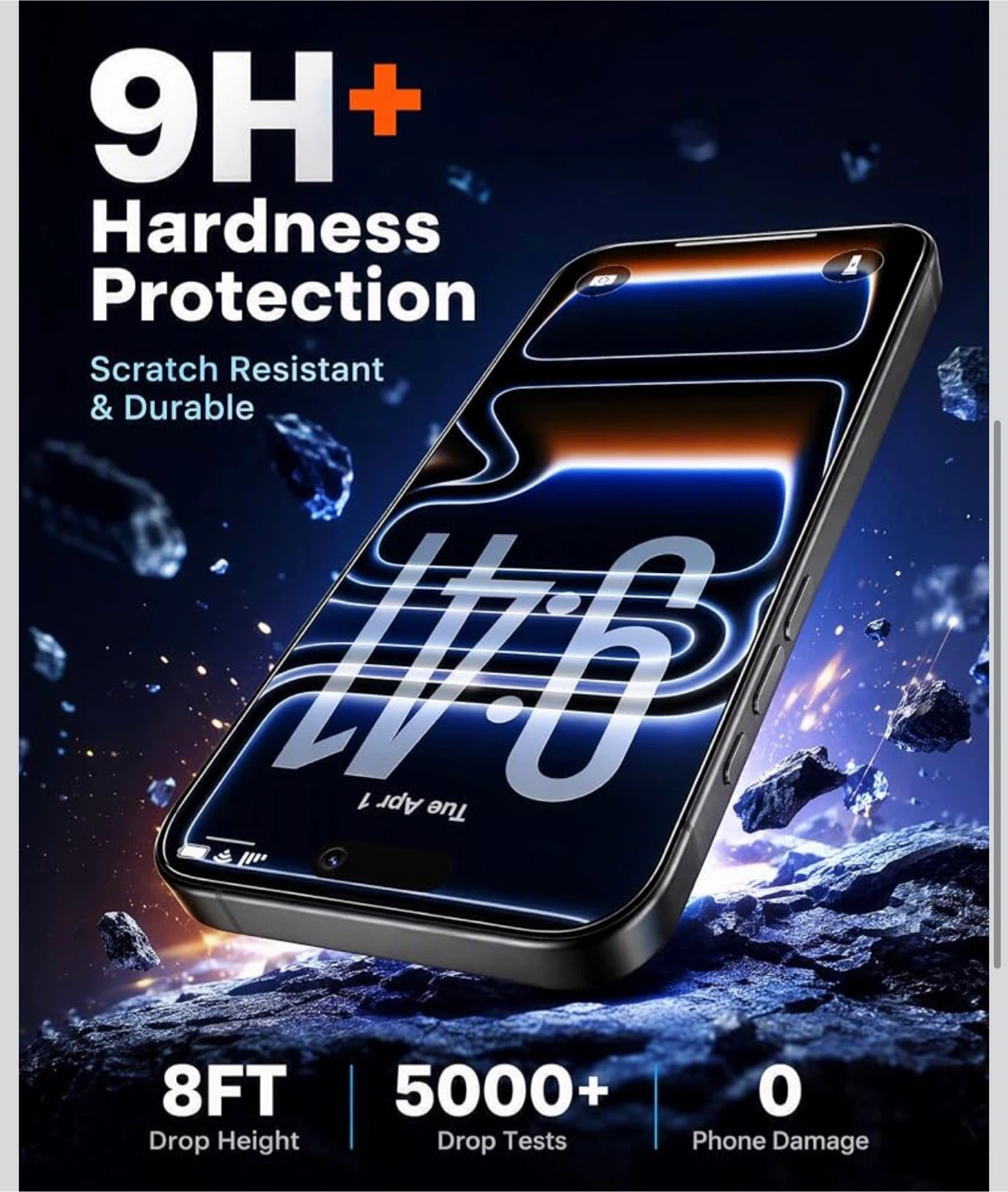Tempered Glass Screen Protector for iPhone 14 Pro - photo 3