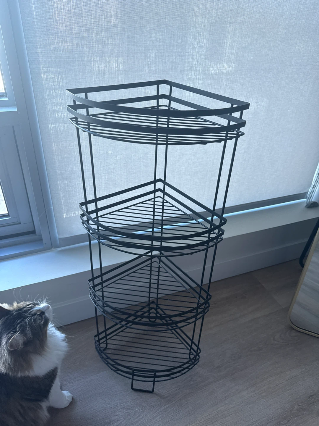 Four-Tier Black Corner Shelf Unit - photo 2