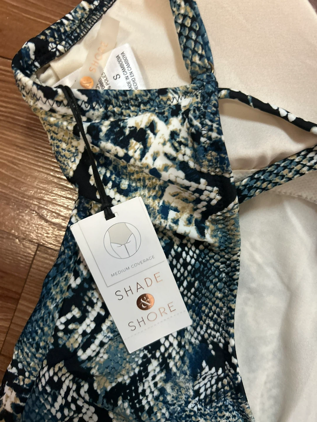 NEW👙Shade & Shore Snakeskin Print One-Piece Swimsuit - photo 3