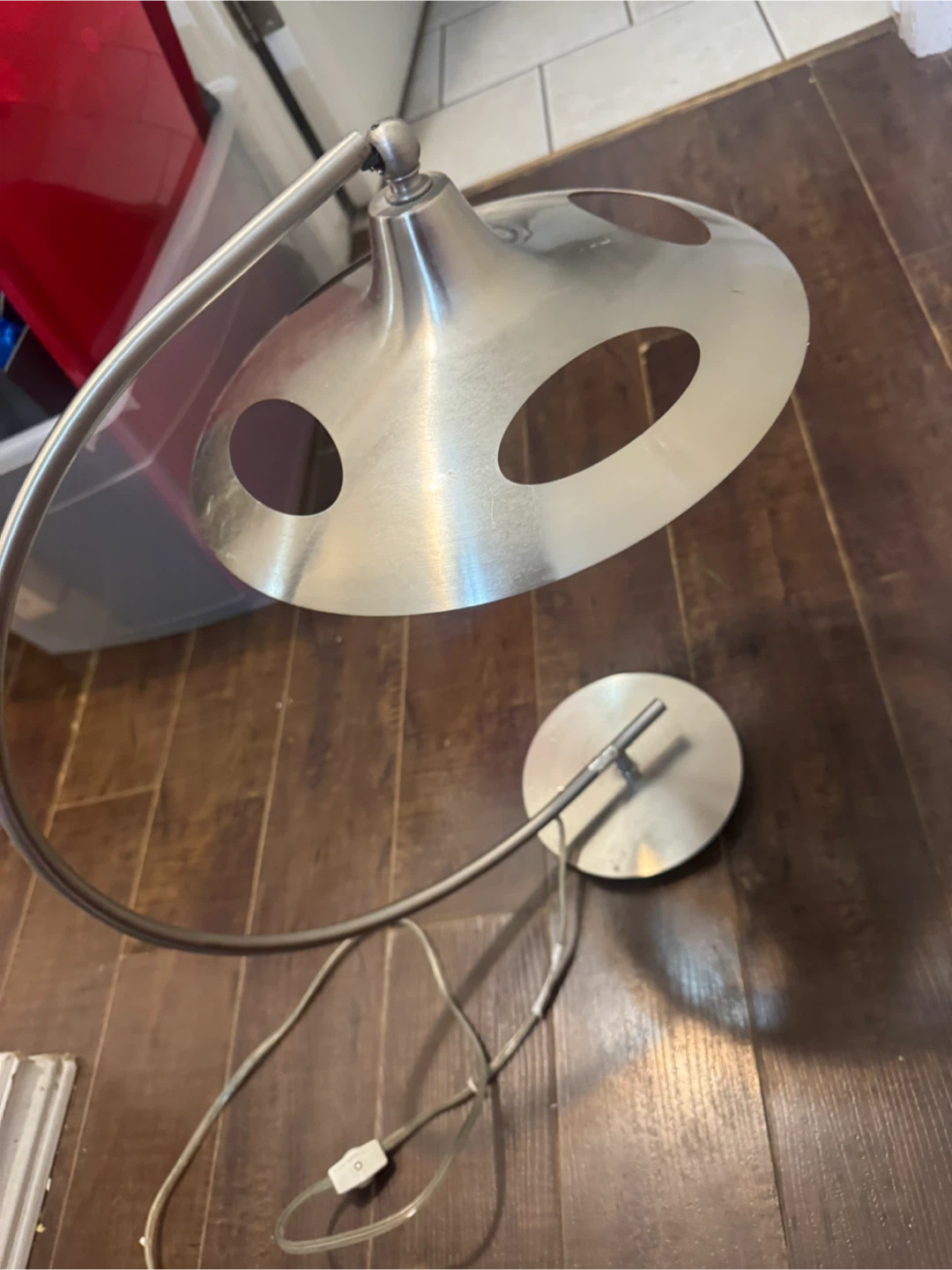Modern Brushed Metal Table Lamp