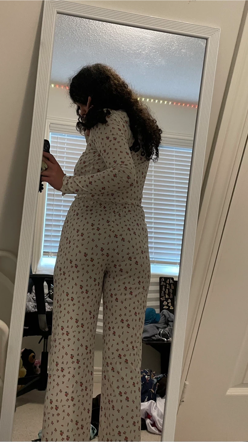 Floral Ribbed Loungewear Set - photo 2