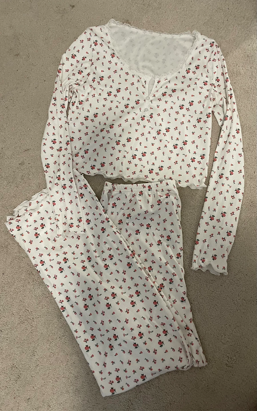 Floral Ribbed Loungewear Set - photo 3