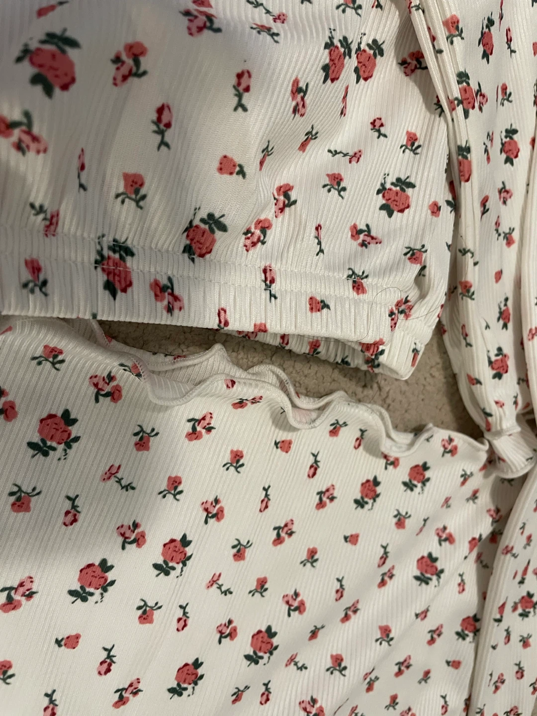 Floral Ribbed Loungewear Set - photo 5