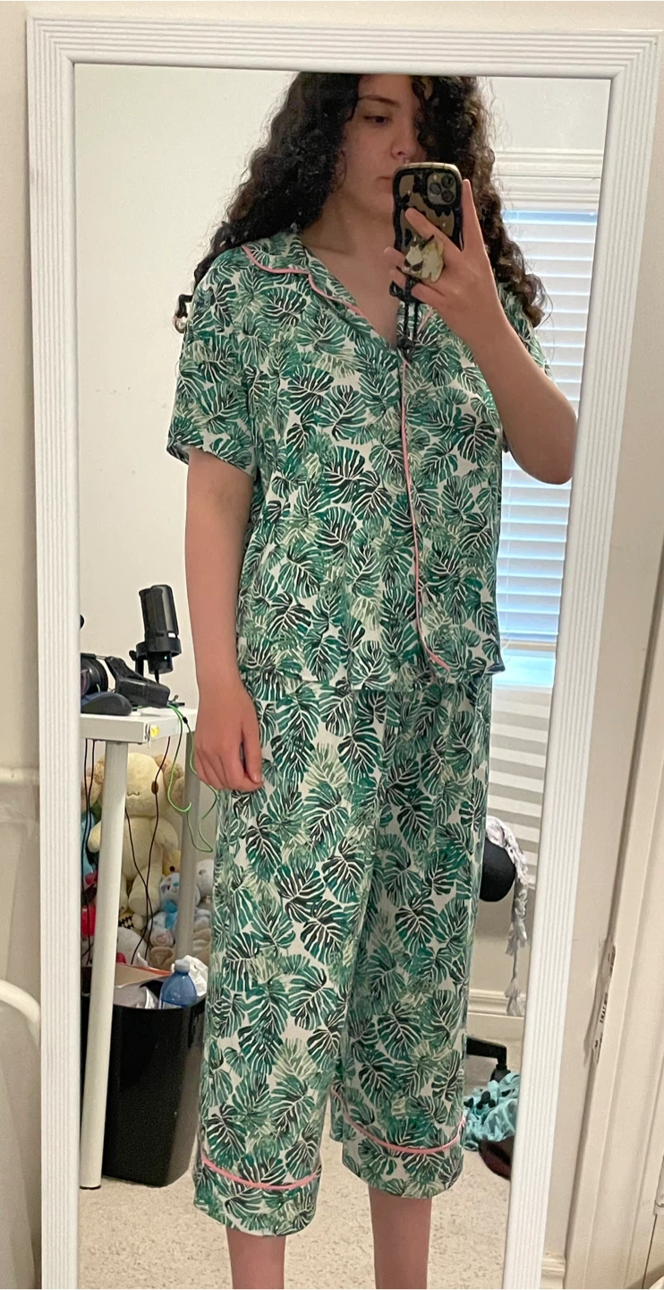Leaf Print Pyjama Set