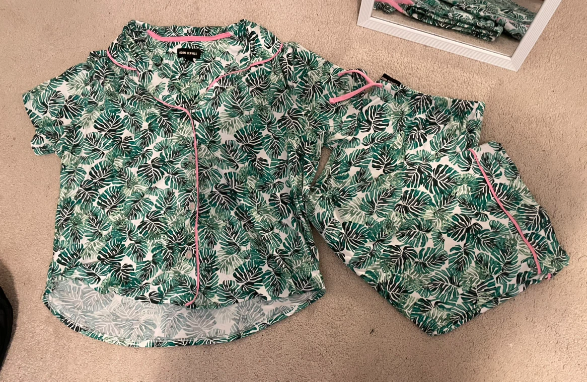 Leaf Print Pyjama Set - photo 2