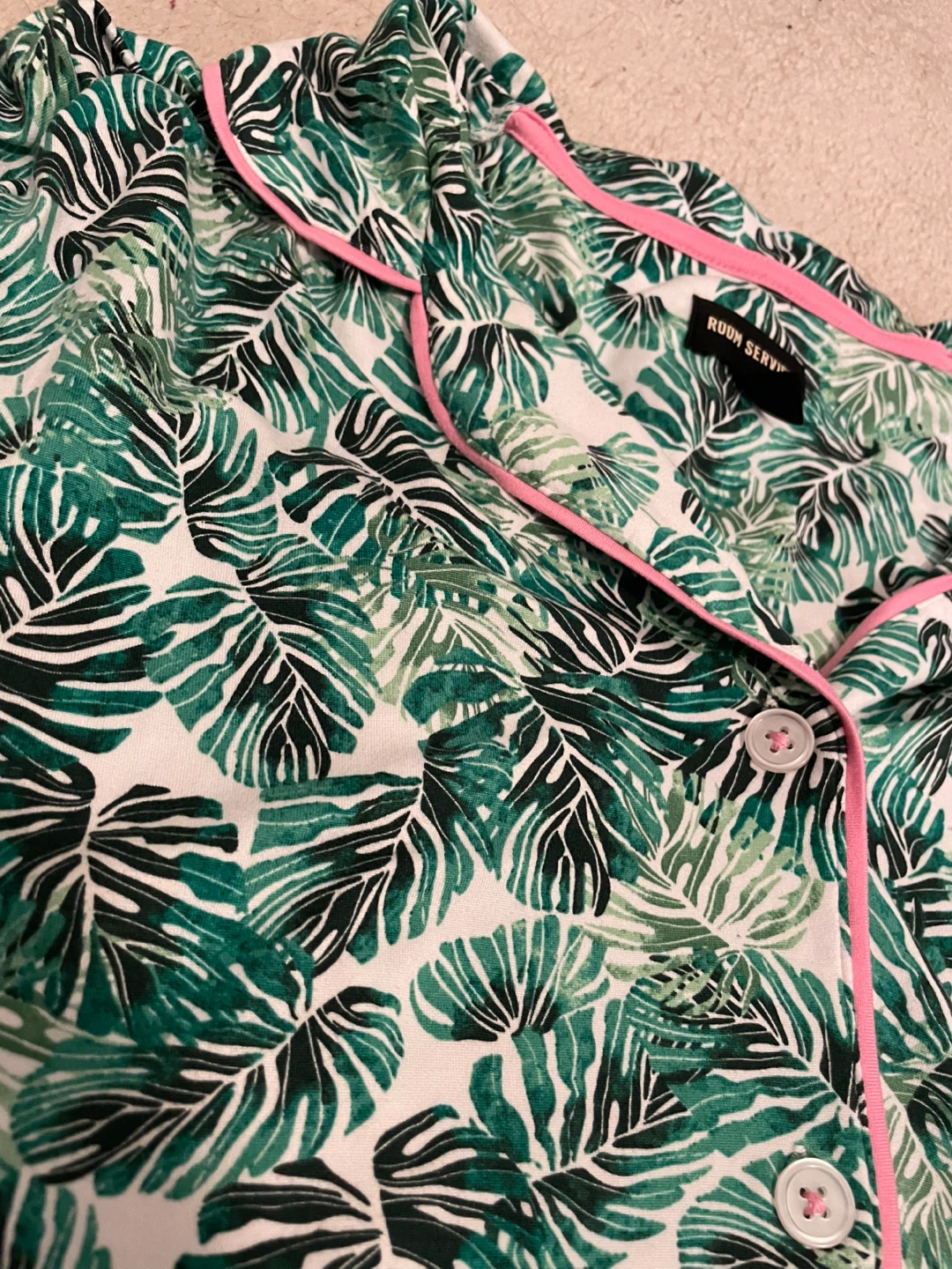 Leaf Print Pyjama Set - photo 3