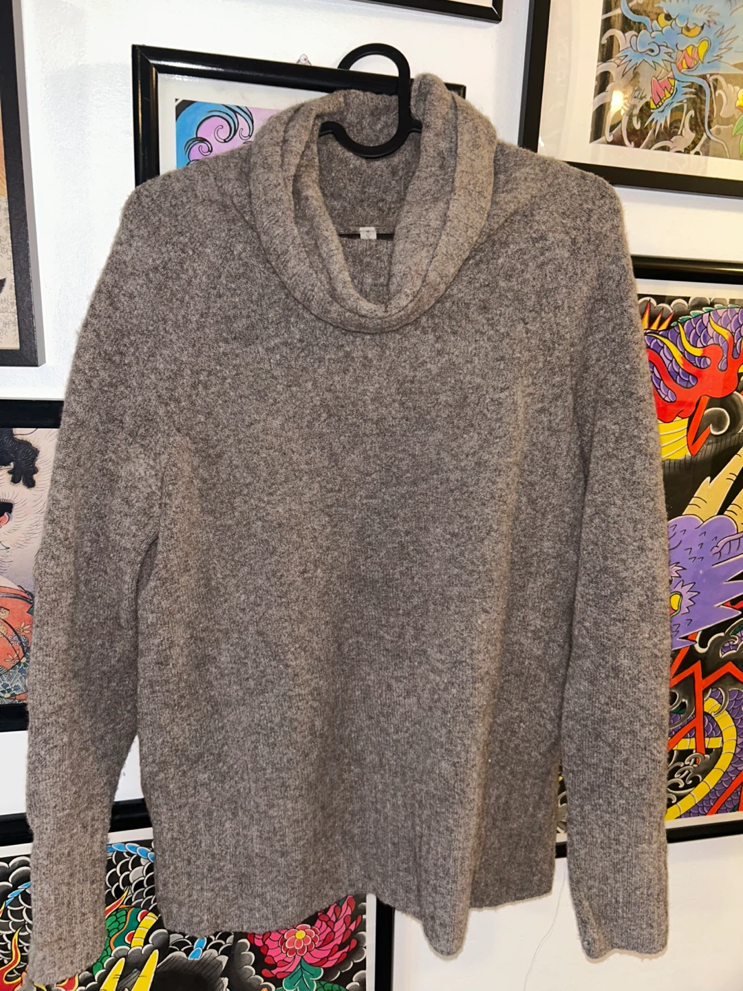The Group by Babaton Grey Cowl Neck Sweater