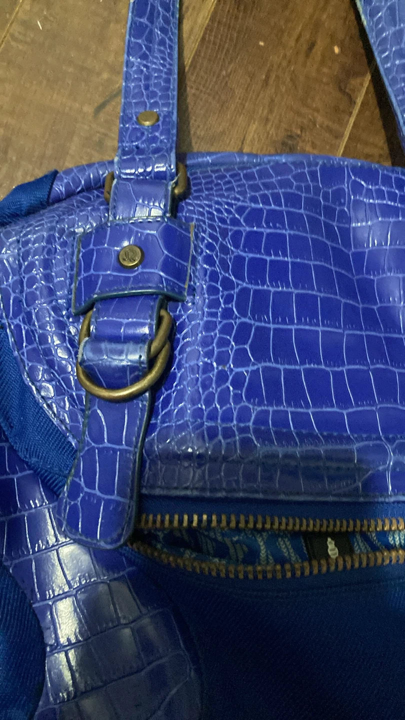 Blue Crocodile Texture Tote Bag - photo 2