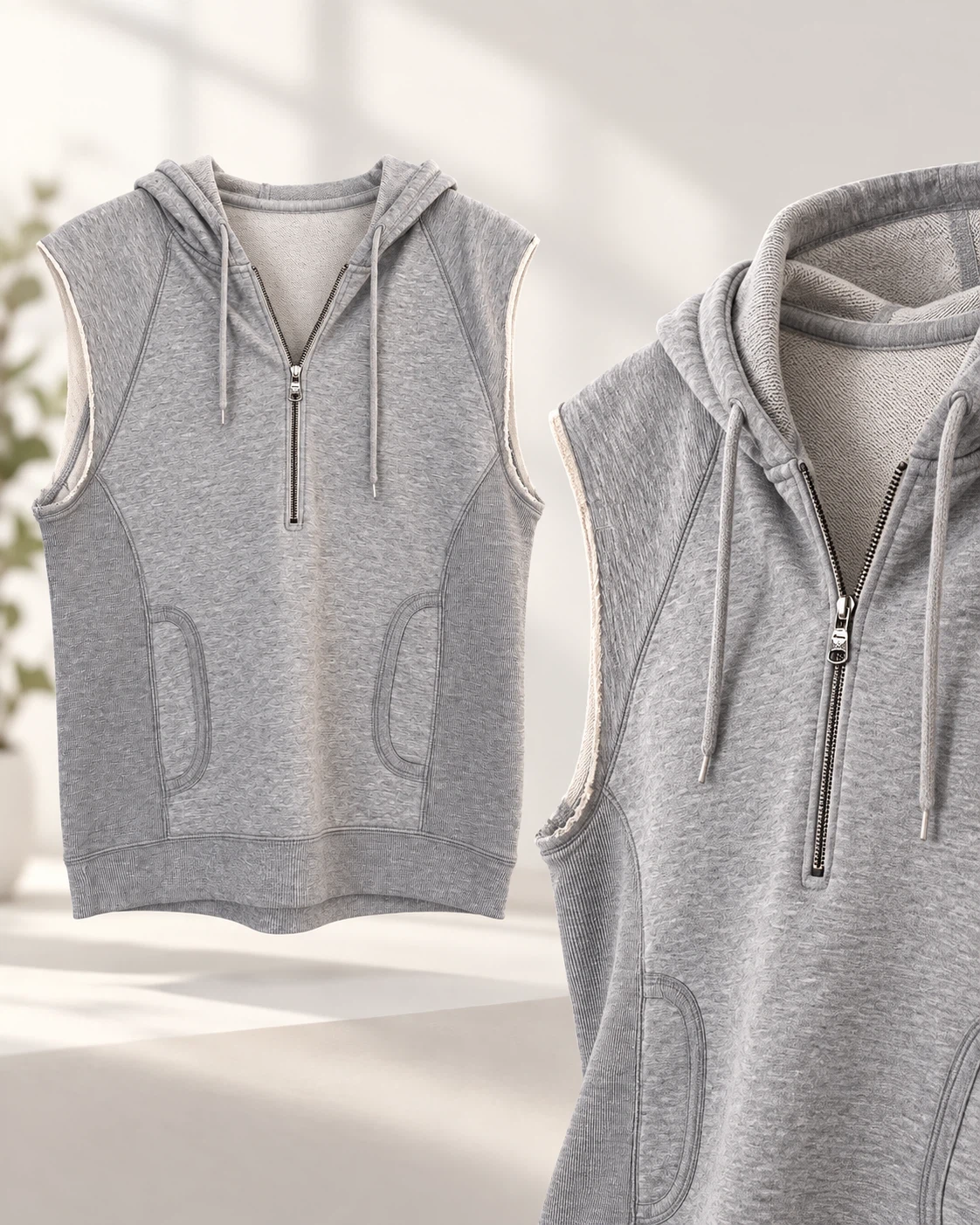 Armani Exchange Gray Sleeveless Hoodie L - photo 2