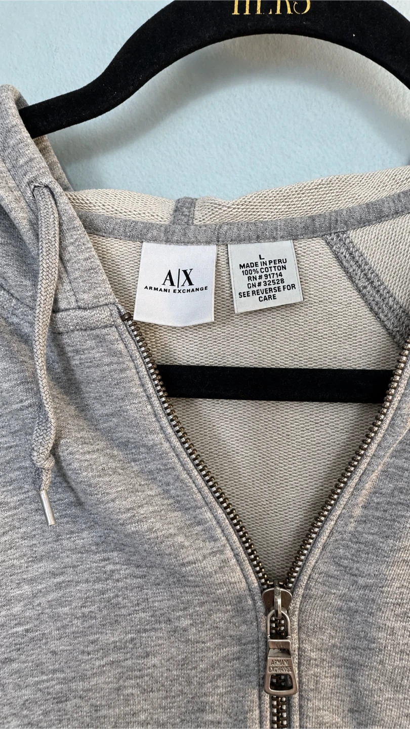 Armani Exchange Gray Sleeveless Hoodie L - photo 4