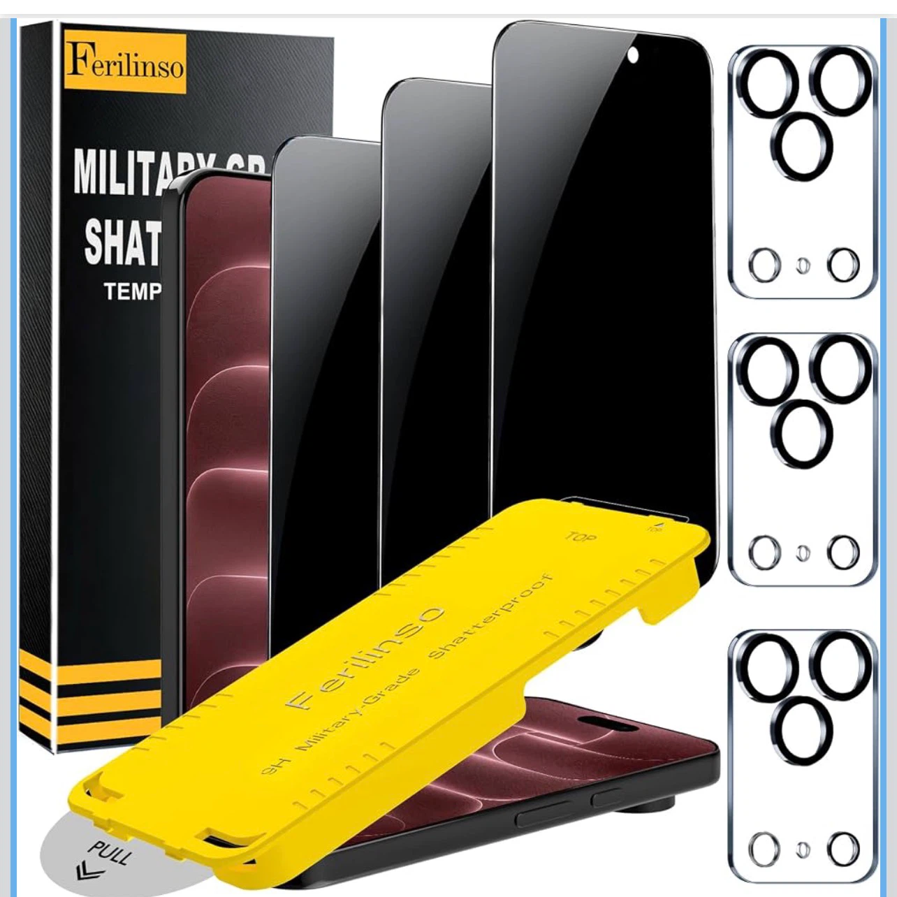 18 pro Tempered Glass Screen Protector Set