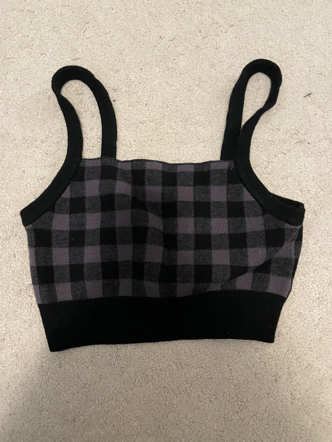 Ardene Plaid Crop Tank Top
