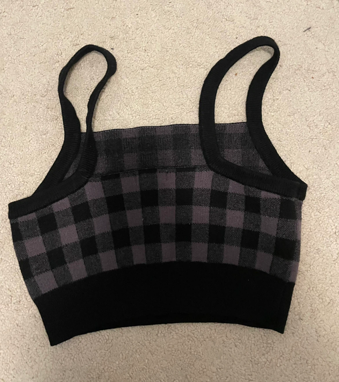 Ardene Plaid Crop Tank Top - photo 2