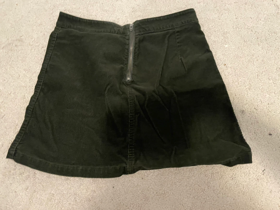 Dark Green Corduroy Miniskirt