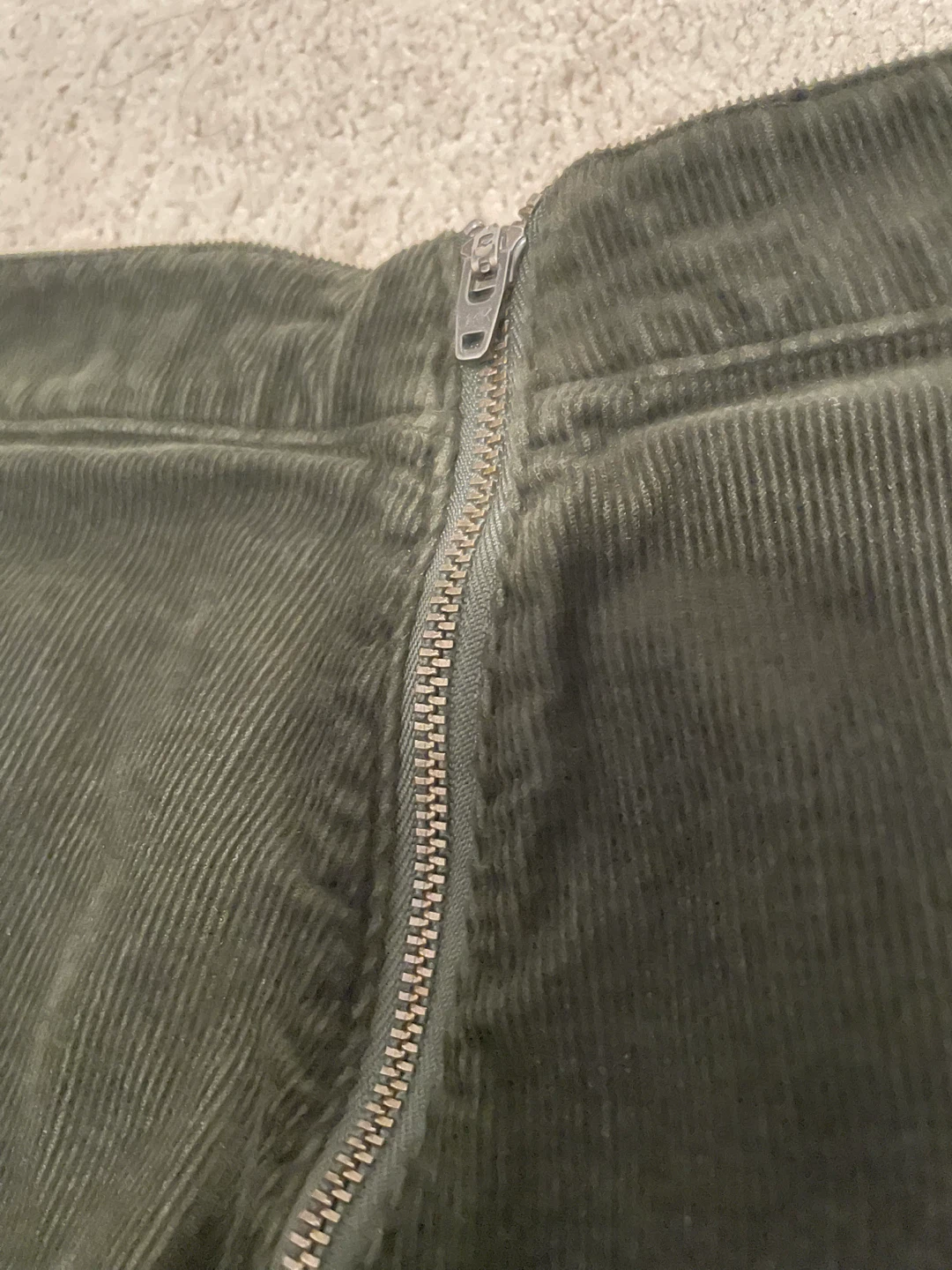 Dark Green Corduroy Miniskirt - photo 2
