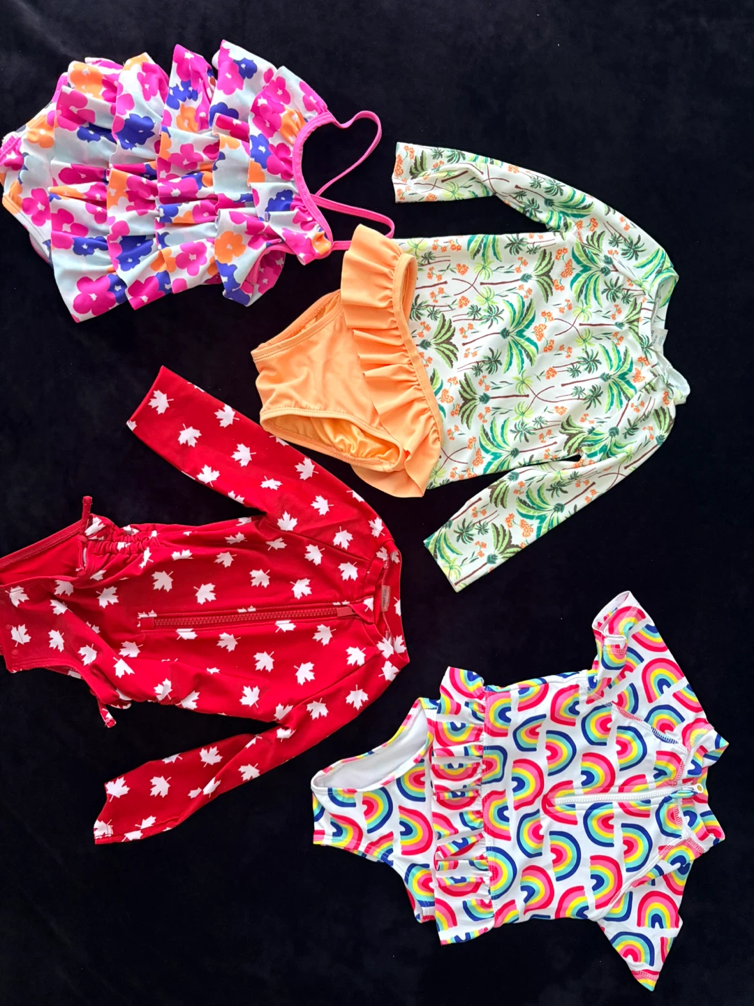 Set of 4 Girls Swimsuits 12-18months