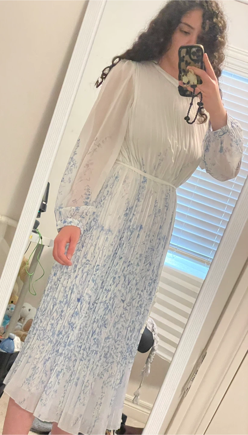 Floral Pleated Dress