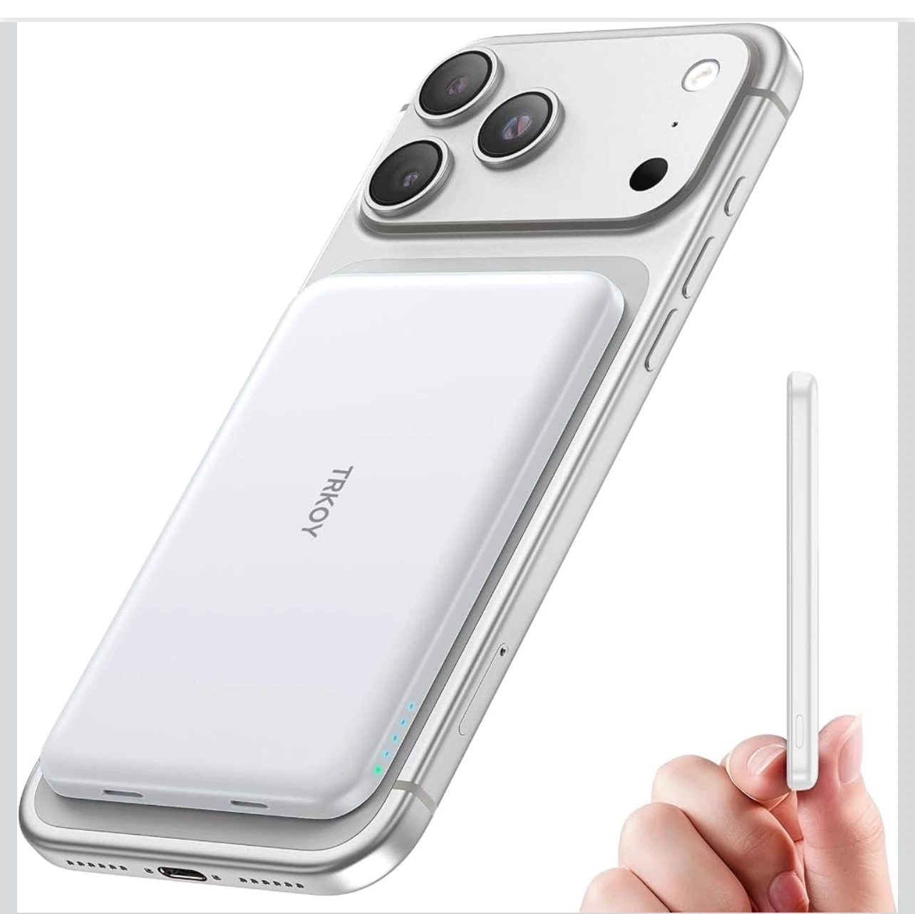 Magnetic Portable Charger 5000mah White