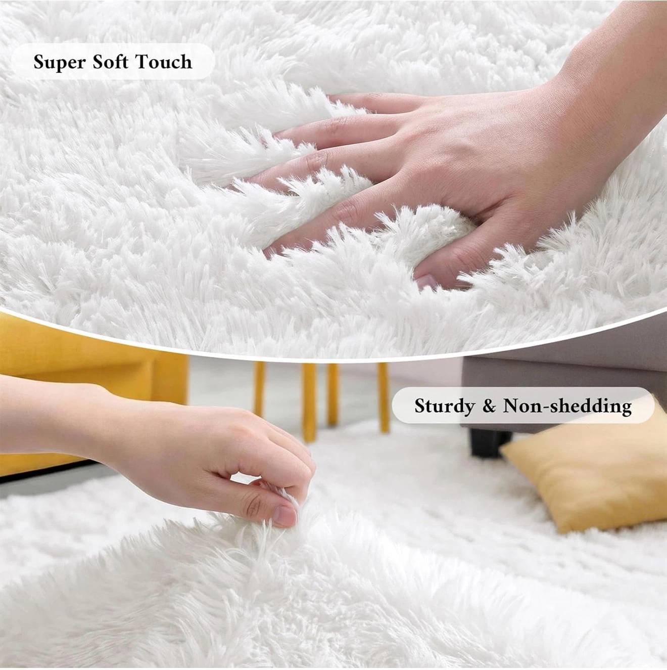 Very Soft White Fur Area Rug - NEW - photo 2