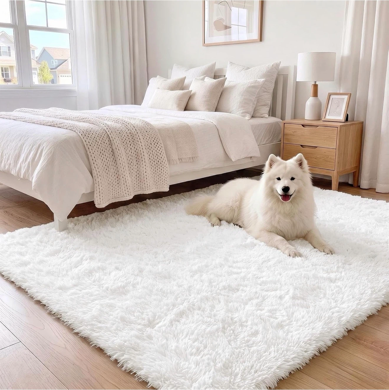 Very Soft White Fur Area Rug - NEW - photo 3