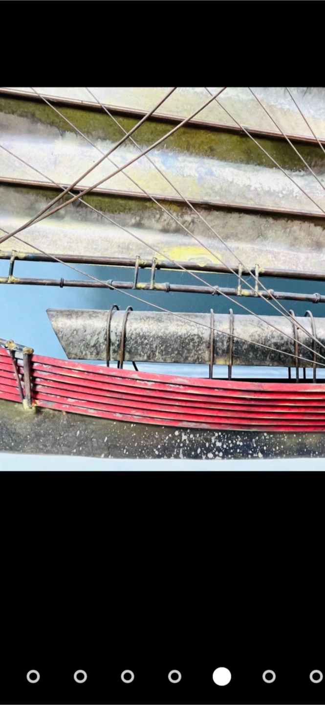Vintage Curtis Jere mixed metal junk boat wall sculpture- signed - photo 5
