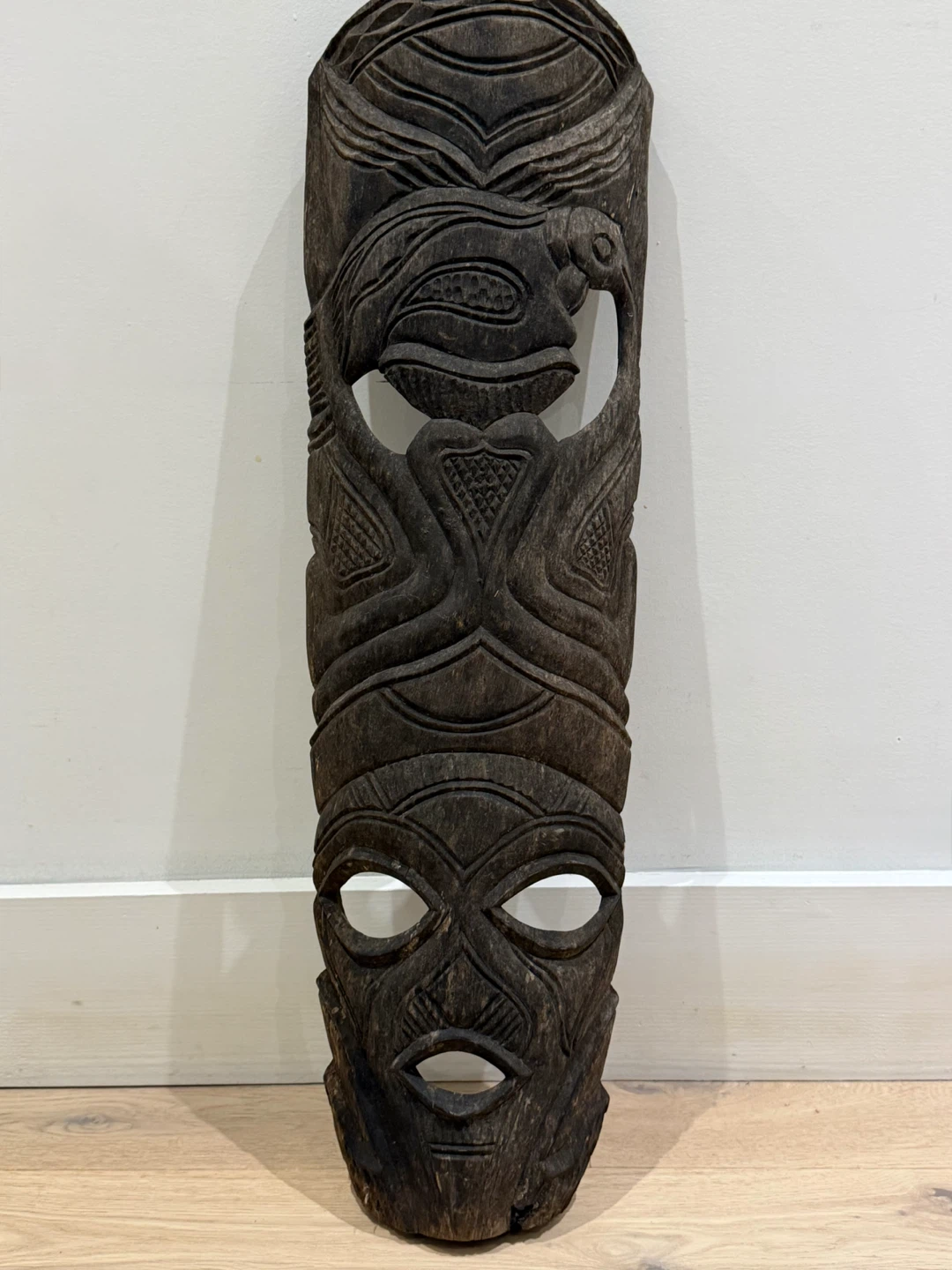 Hand-Carved Wooden Decorative Wall Mask