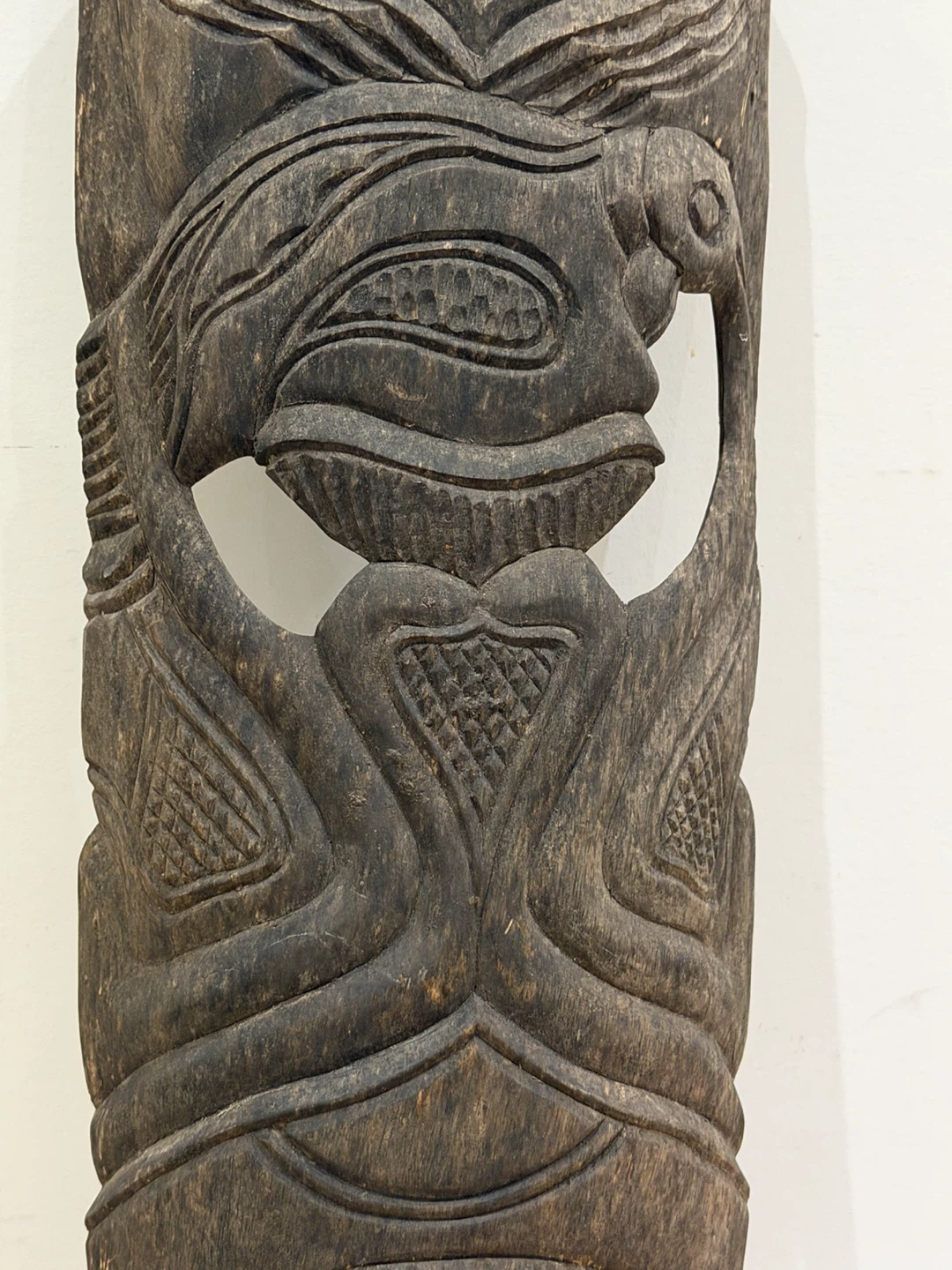 Hand-Carved Wooden Decorative Wall Mask - photo 4