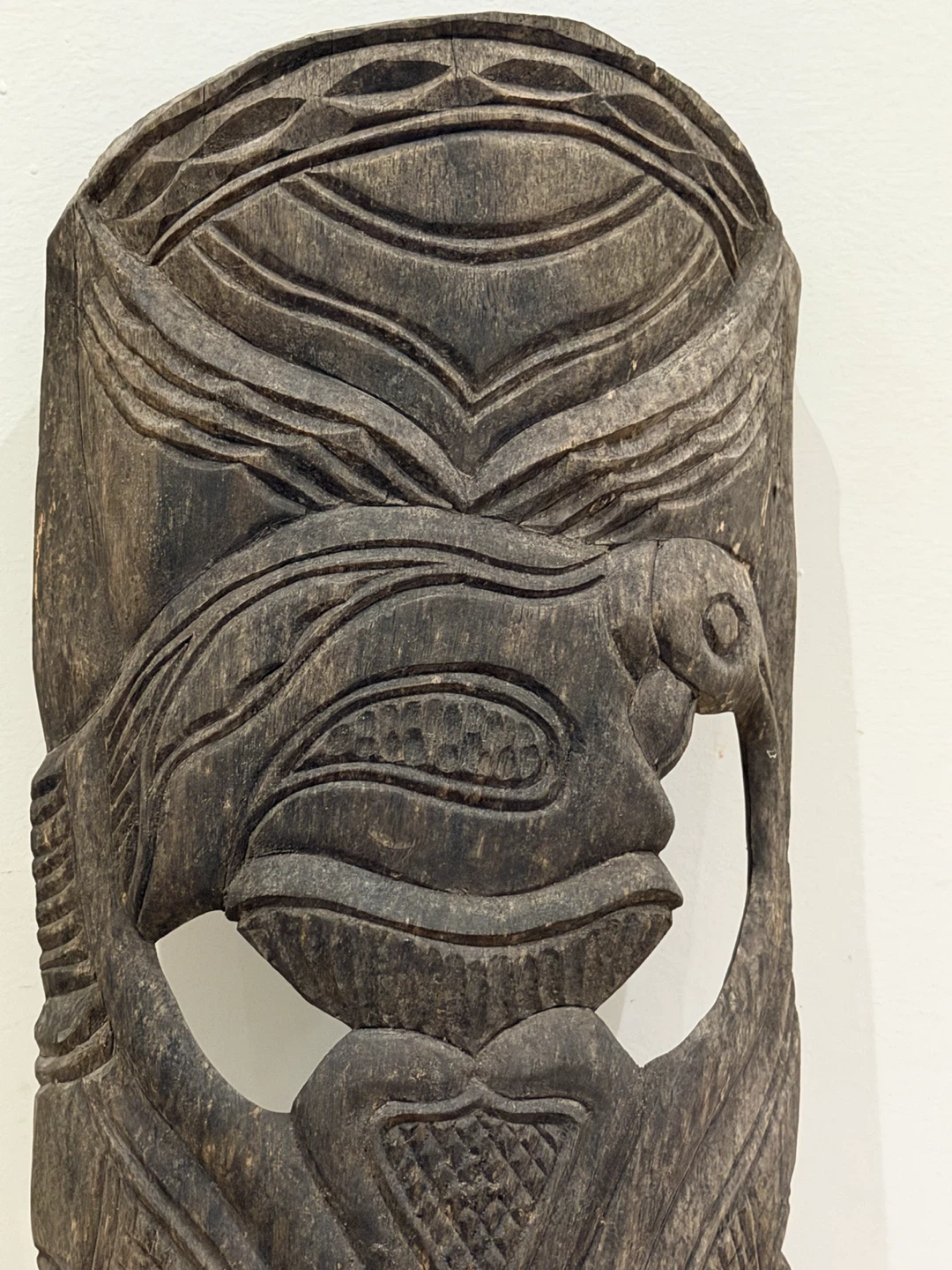 Hand-Carved Wooden Decorative Wall Mask - photo 5