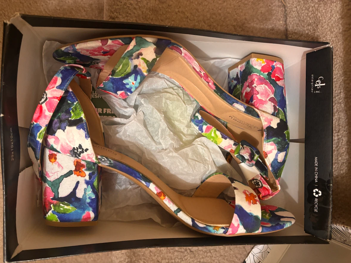 CL by Laundry Floral Block Heels