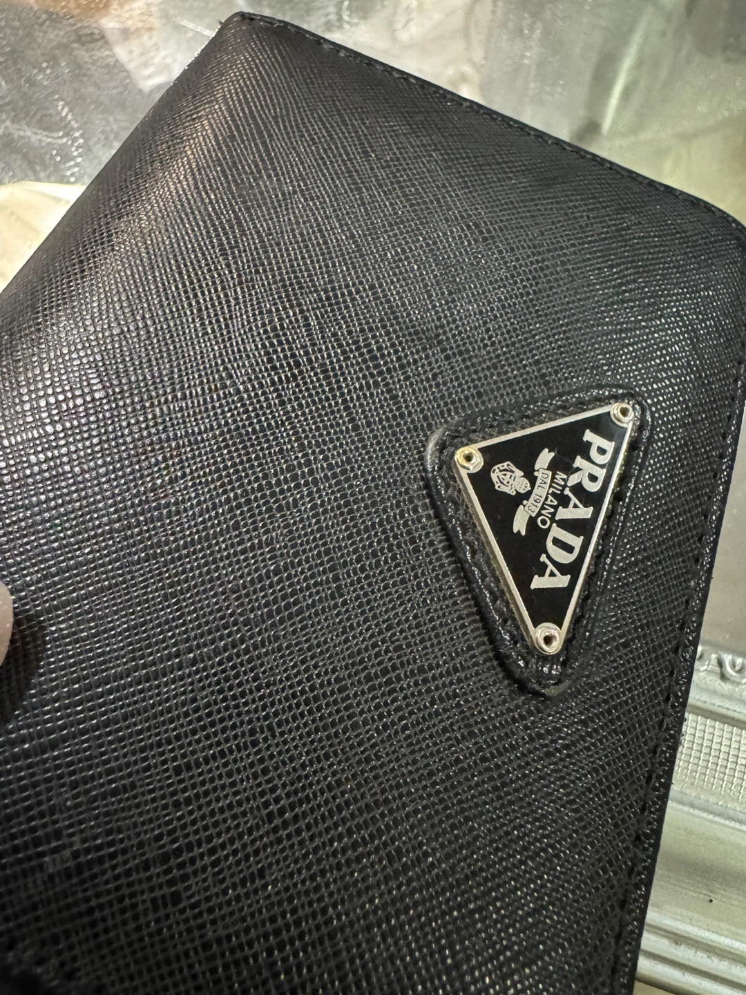 Authentic Prada Black Saffiano Wallet