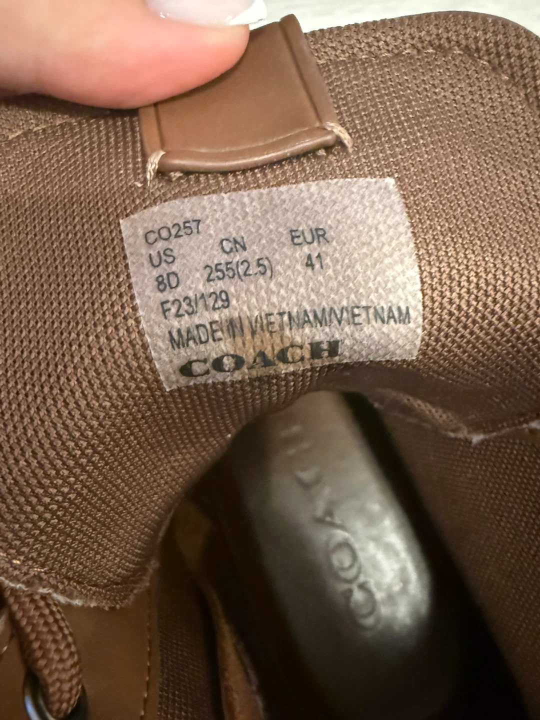 Coach Brown Signature Combat Boots US 8 - photo 3