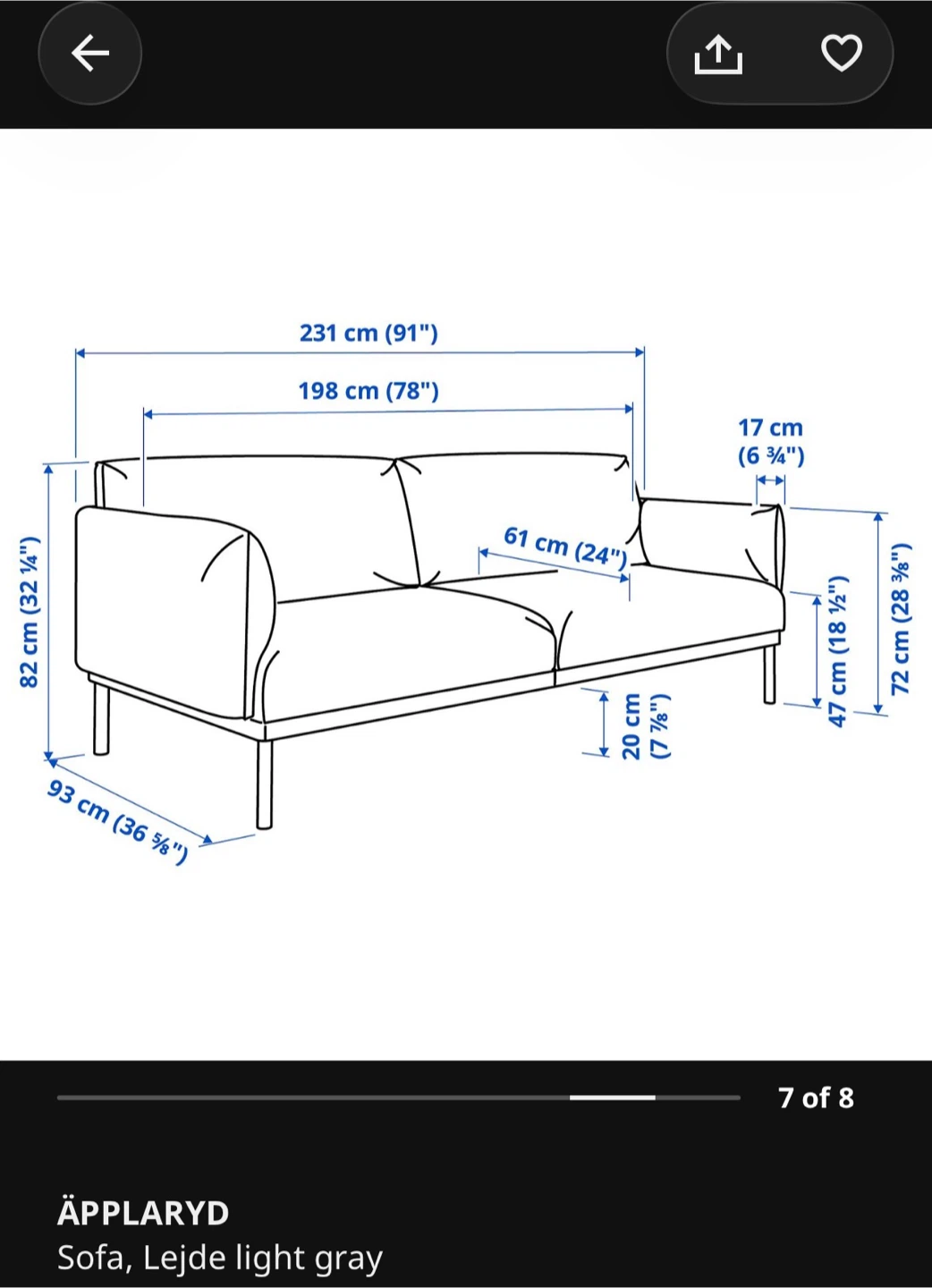 IKEA APPLARYD Sofa in Lejde light gray - photo 2
