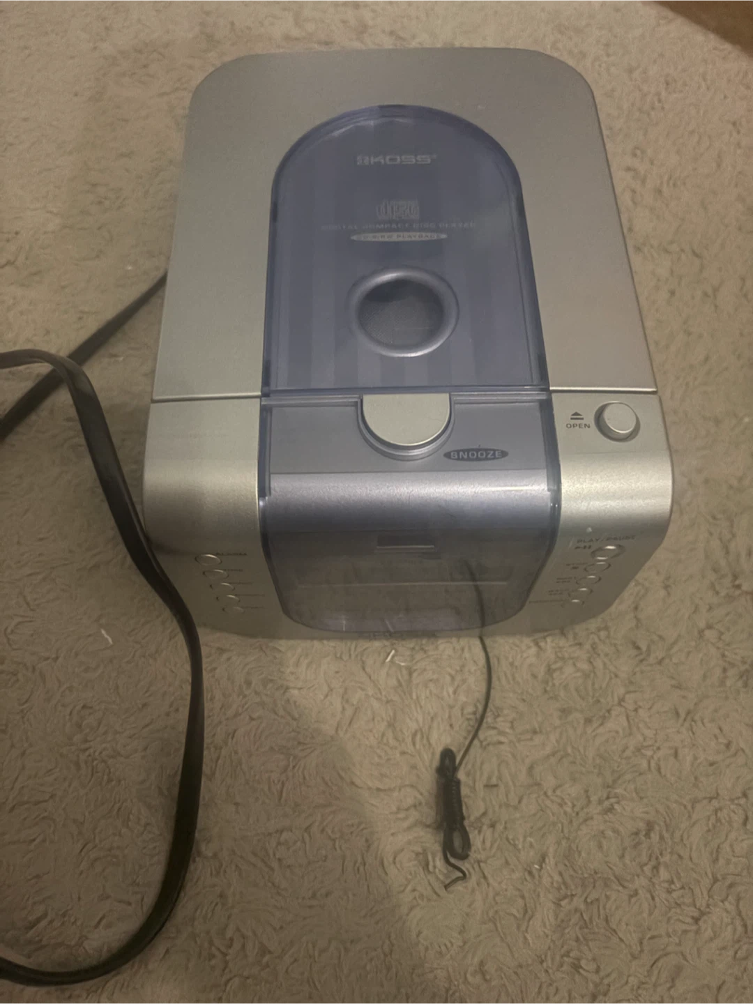 Koss Portable CD Player and Alarm Clock