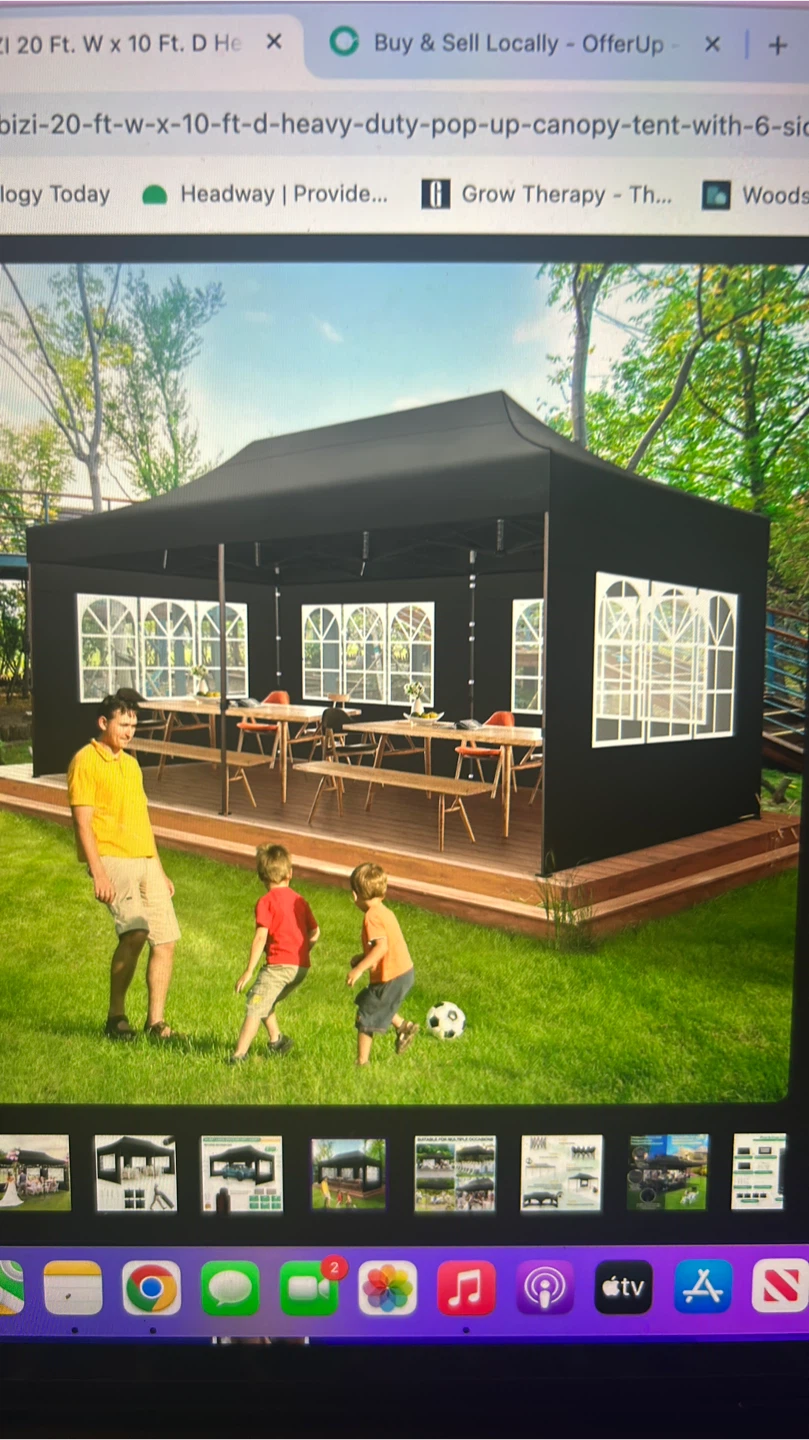 COBIZI 10x20 ft Heavy Duty Pop-Up Canopy Tent