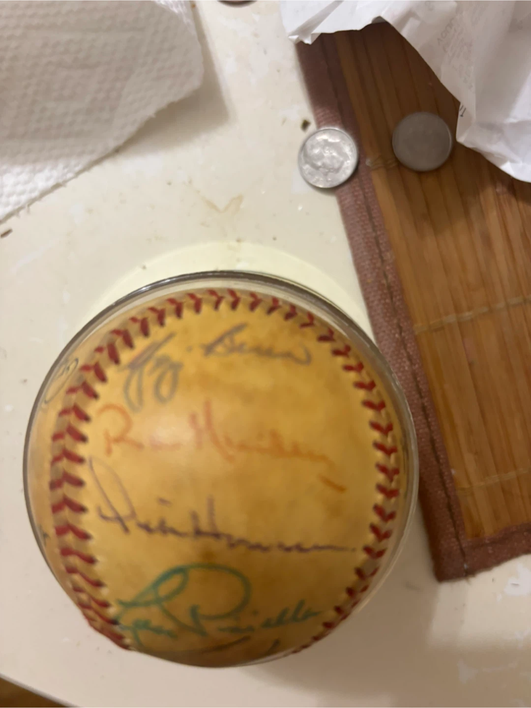 Autographed Baseball with Multiple Signatures
