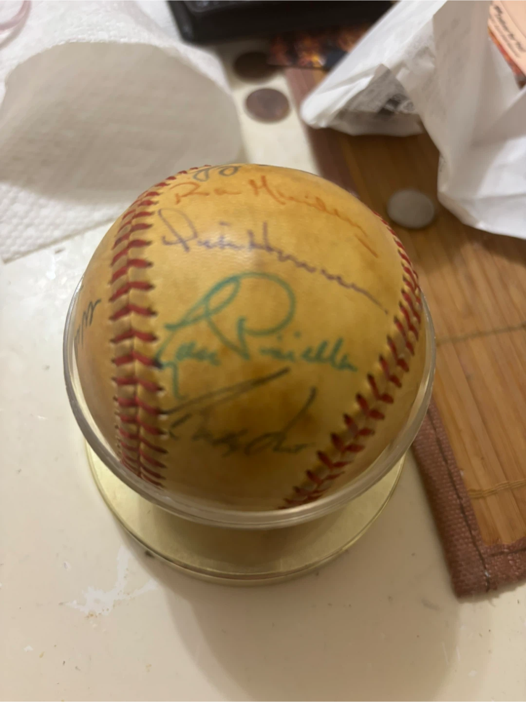 Autographed Baseball with Multiple Signatures - photo 2