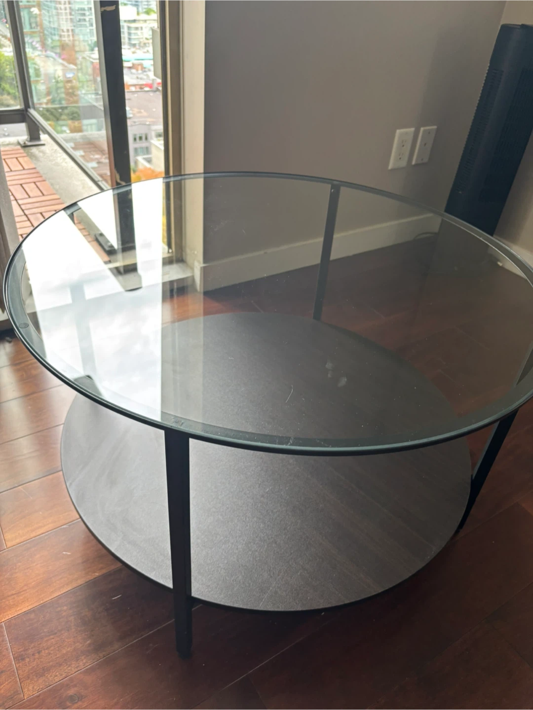 IKEA Vittsjo black table with glass table top - photo 2