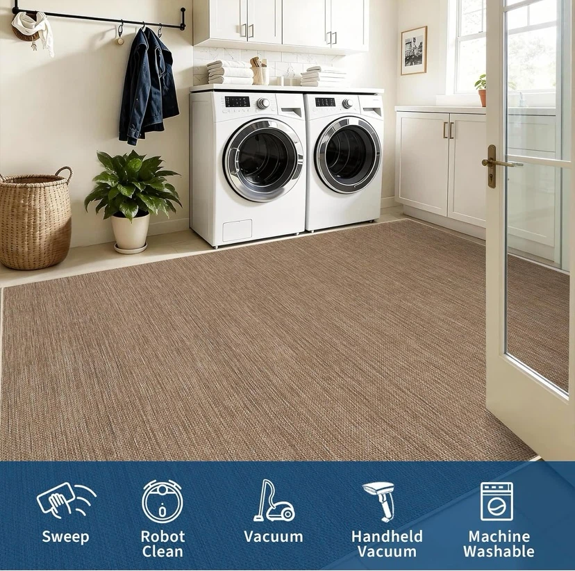 New GarveeHome 8x10 Easy-Jute Rug Indoor/Outdoor Washable - photo 4