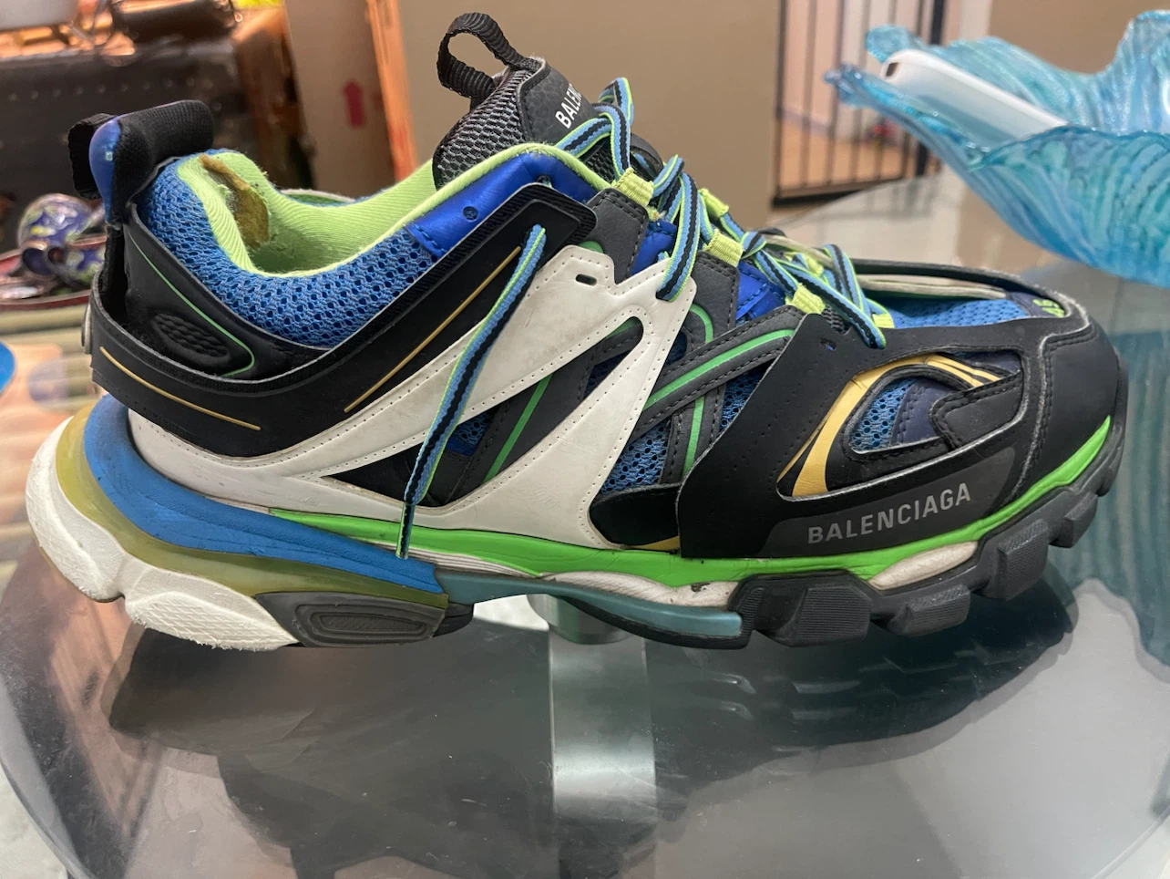 Balenciaga Track Sneakers Blue Green - photo 2