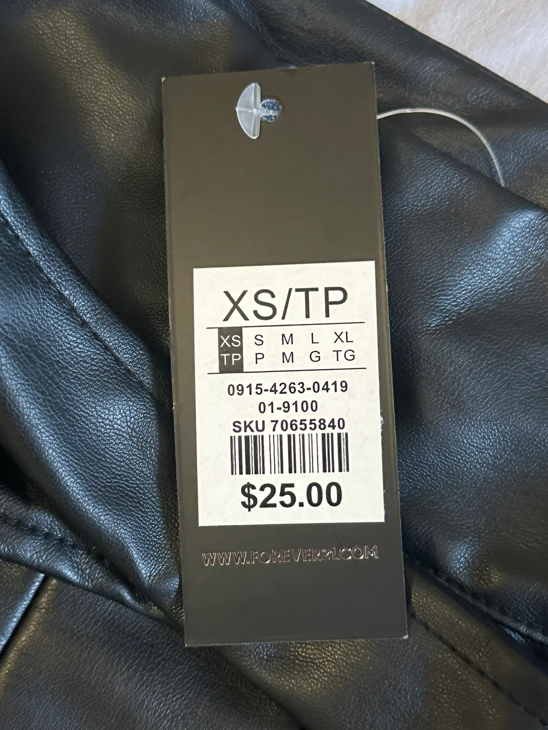 Forever 21 Black Faux Leather Pleated Skirt XS - photo 2