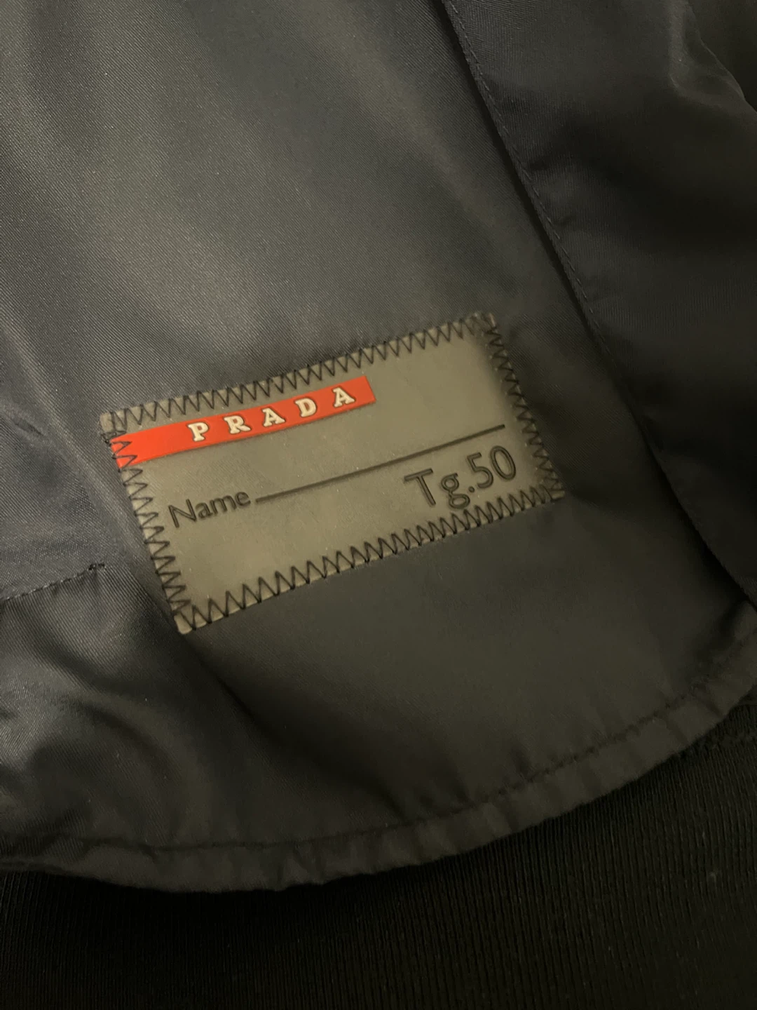 Mens Prada Black Nylon Bomber Jacket Tg. 50 - photo 2