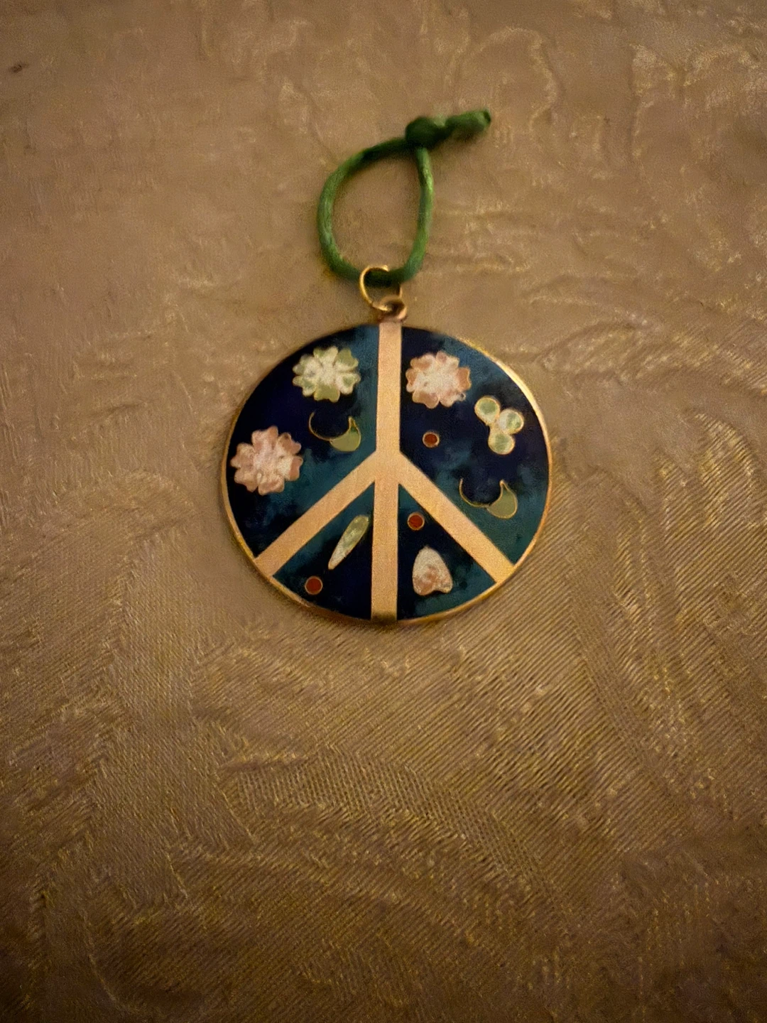 Enamel Peace Sign Ornament