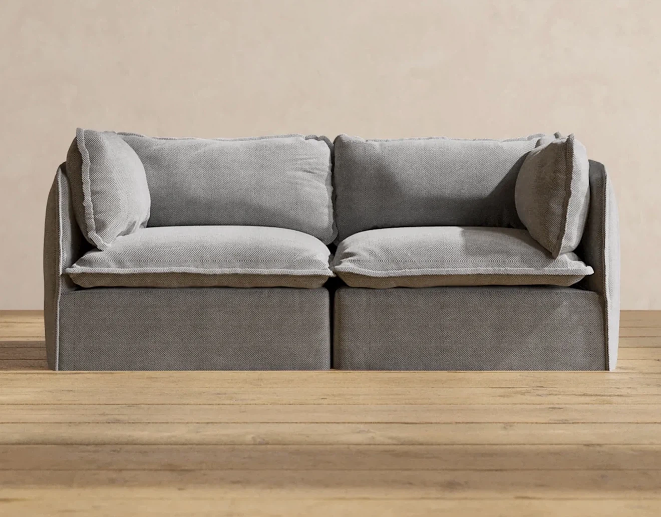 Anabei Modular Performance 2-Seater Sofa-Gray
