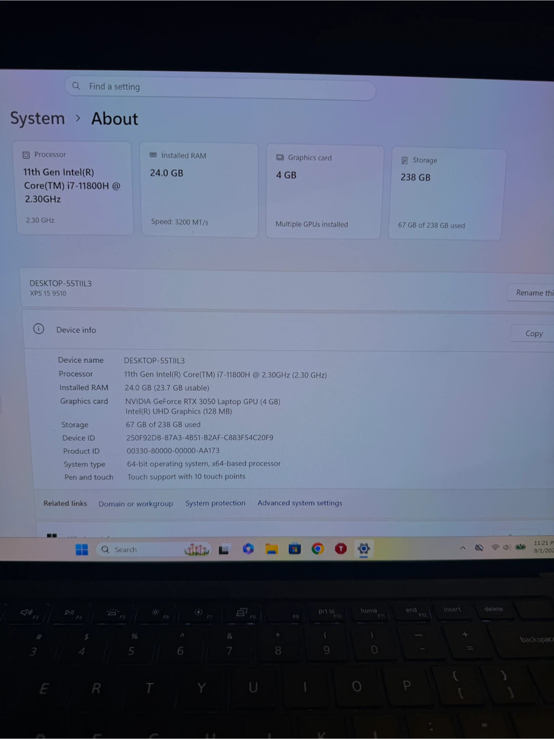 OLED Touchscreen Dell XPS 9510 - photo 2