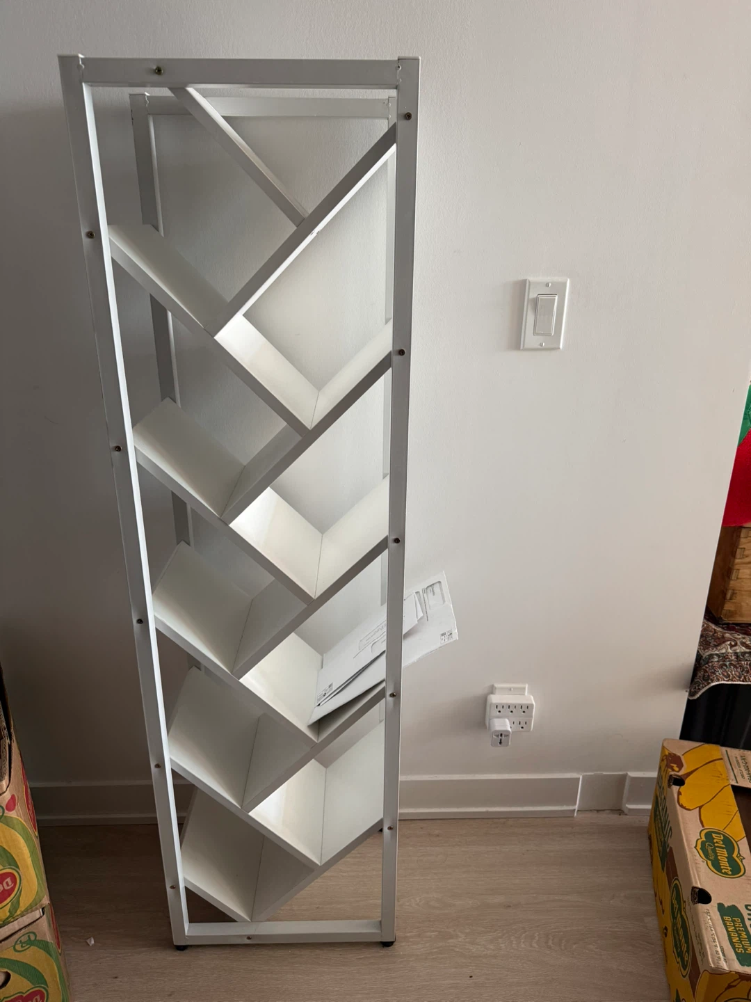 White Chevron Bookshelf