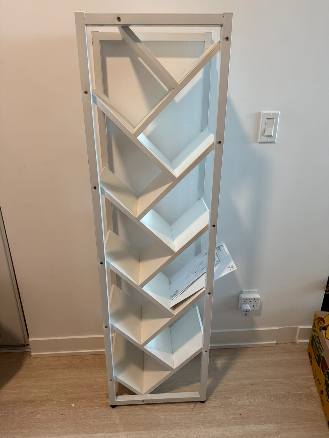 White Chevron Bookshelf - photo 2